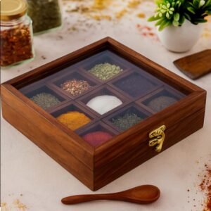 Wooden Spice Box (মসলা বক্স)